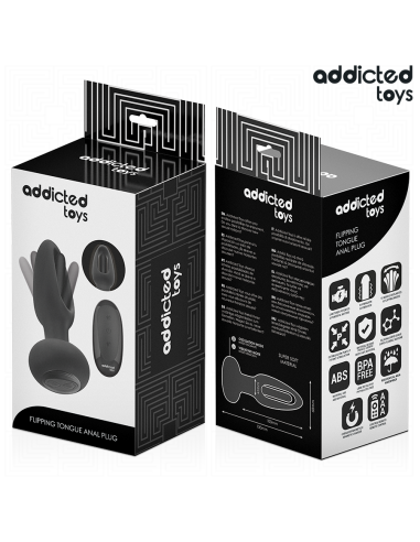 ADDICTED TOYS - PLUG ANAL CON LENGUA VIBRADORA Y CONTROL REMOTO