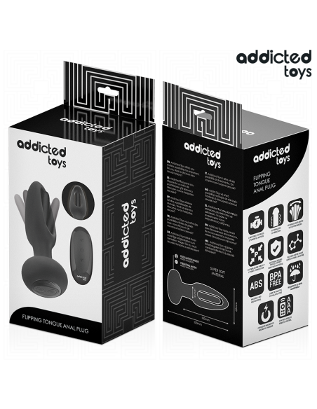 ADDICTED TOYS - PLUG ANAL CON LENGUA VIBRADORA Y CONTROL REMOTO