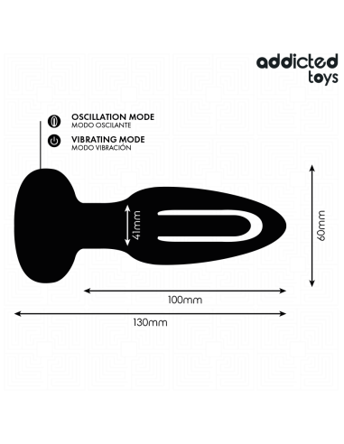 ADDICTED TOYS - PLUG ANAL CON LENGUA VIBRADORA Y CONTROL REMOTO