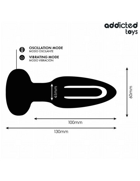 ADDICTED TOYS - PLUG ANAL CON LENGUA VIBRADORA Y CONTROL REMOTO