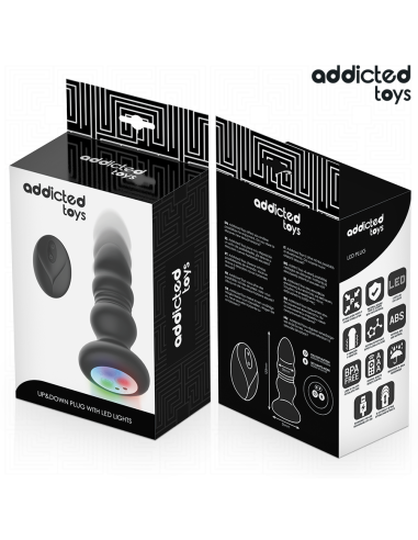 ADDICTED TOYS - PLUG ANAL VIBRADOR THRUSTING Y LUZ LED CONTROL REMOTO