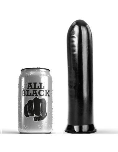 ALL BLACK - DILDO NEGRO 19 CM