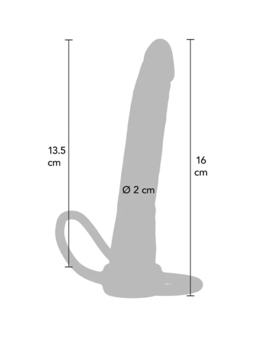GET REAL - DOUBLE TROUBLE PENETRADOR ANAL SILICONA 16 CM