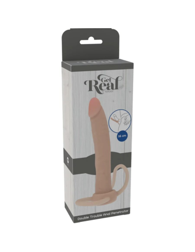 GET REAL - DOUBLE TROUBLE PENETRADOR ANAL SILICONA 16 CM