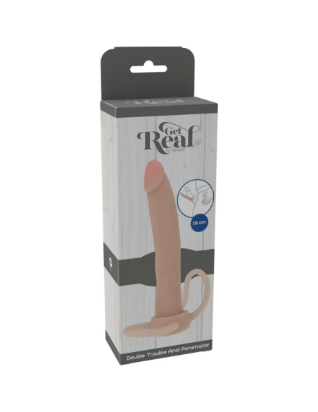 GET REAL - DOUBLE TROUBLE PENETRADOR ANAL SILICONA 16 CM