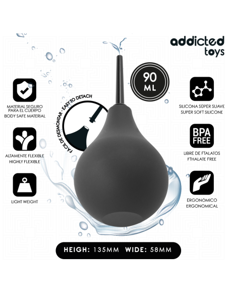 ADDICTED TOYS - LIMPIADOR ANAL DE VIAJE TALLA S 90 ML