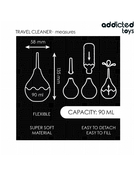 ADDICTED TOYS - LIMPIADOR ANAL DE VIAJE TALLA S 90 ML