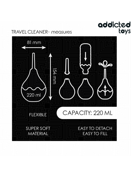 ADDICTED TOYS - LIMPIADOR ANAL DE VIAJE TALLA L 220 ML