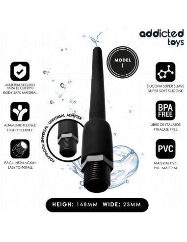 ADDICTED TOYS - LIMPIADOR ANAL CON ADAPTADOR UNIVERSAL MODELO 1