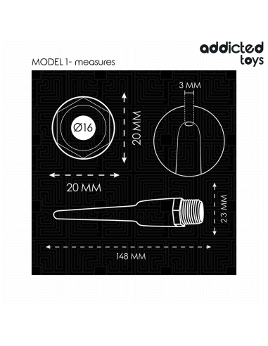 ADDICTED TOYS - LIMPIADOR ANAL CON ADAPTADOR UNIVERSAL MODELO 1