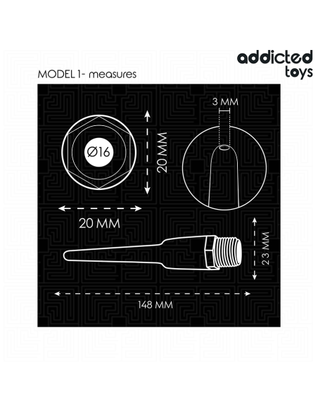 ADDICTED TOYS - LIMPIADOR ANAL CON ADAPTADOR UNIVERSAL MODELO 1