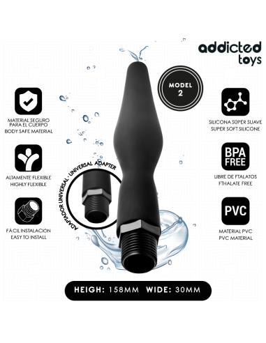 ADDICTED TOYS - LIMPIADOR ANAL CON ADAPTADOR UNIVERSAL MODELO 2