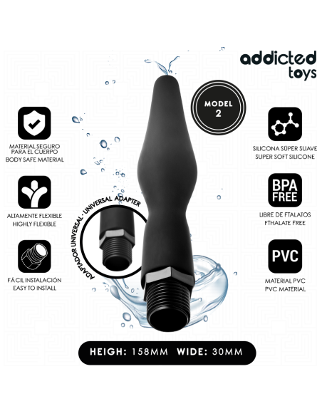 ADDICTED TOYS - LIMPIADOR ANAL CON ADAPTADOR UNIVERSAL MODELO 2