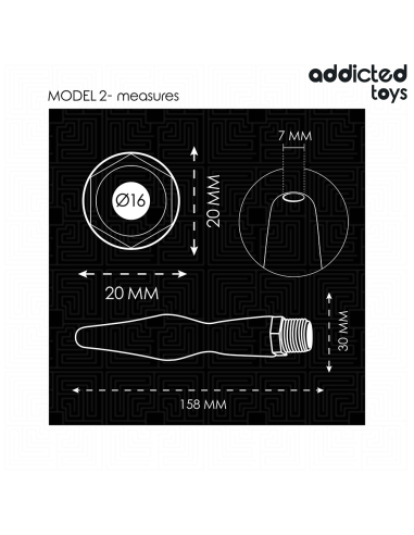 ADDICTED TOYS - LIMPIADOR ANAL CON ADAPTADOR UNIVERSAL MODELO 2