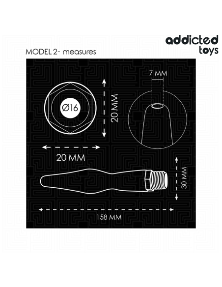 ADDICTED TOYS - LIMPIADOR ANAL CON ADAPTADOR UNIVERSAL MODELO 2
