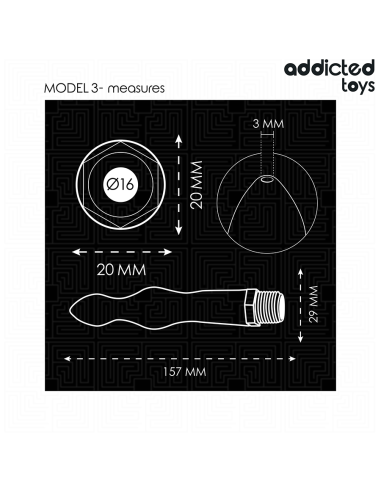 ADDICTED TOYS - LIMPIADOR ANAL CON ADAPTADOR UNIVERSAL MODELO 3