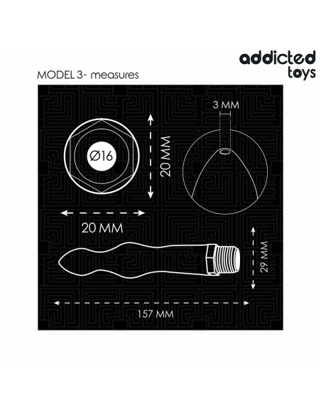 ADDICTED TOYS - LIMPIADOR ANAL CON ADAPTADOR UNIVERSAL MODELO 3