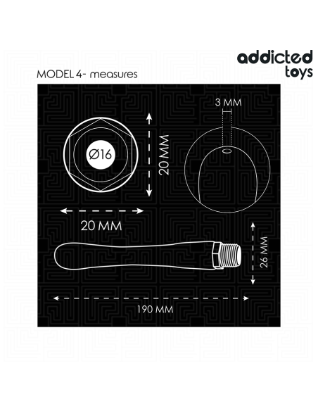 ADDICTED TOYS - LIMPIADOR ANAL CON ADAPTADOR UNIVERSAL MODELO 4