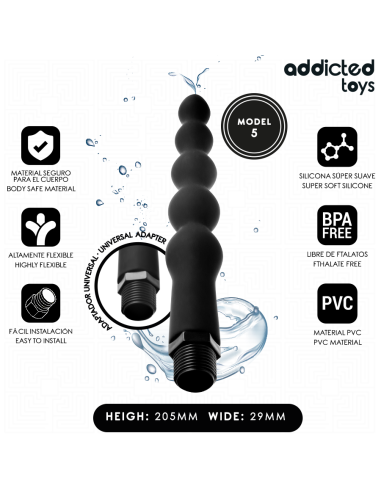 ADDICTED TOYS - LIMPIADOR ANAL CON ADAPTADOR UNIVERSAL MODELO 5