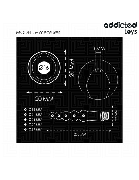 ADDICTED TOYS - LIMPIADOR ANAL CON ADAPTADOR UNIVERSAL MODELO 5