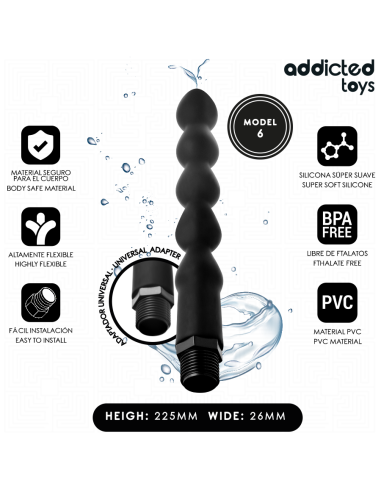 ADDICTED TOYS - LIMPIADOR ANAL CON ADAPTADOR UNIVERSAL MODELO 6