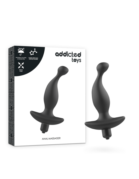 ADDICTED TOYS - MASAJEADOR ANAL CON VIBRACIÓN NEGRO MODELO 1