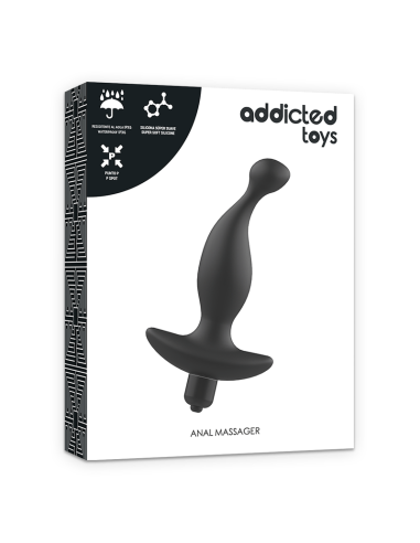 ADDICTED TOYS - MASAJEADOR ANAL CON VIBRACIÓN NEGRO MODELO 1