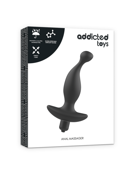 ADDICTED TOYS - MASAJEADOR ANAL CON VIBRACIÓN NEGRO MODELO 1