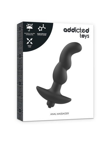 ADDICTED TOYS - MASAJEADOR ANAL CON VIBRACIÓN NEGRO MODELO 2