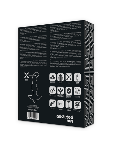 ADDICTED TOYS - MASAJEADOR ANAL CON VIBRACIÓN NEGRO MODELO 2