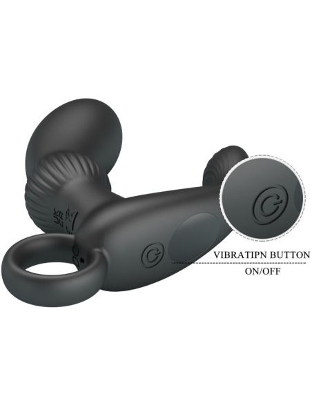 PRETTY LOVE - CAYLA MASAJEADOR VIBRADOR ANAL NEGRO