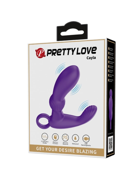PRETTY LOVE - CAYLA MASAJEADOR VIBRADOR ANAL LILA