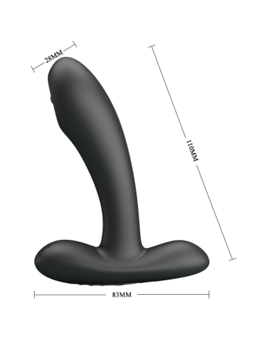 PRETTY LOVE - REMINGTON MASAJEADOR VIBRADOR ANAL Y VAGINAL NEGRO