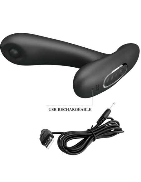PRETTY LOVE - REMINGTON MASAJEADOR VIBRADOR ANAL Y VAGINAL NEGRO