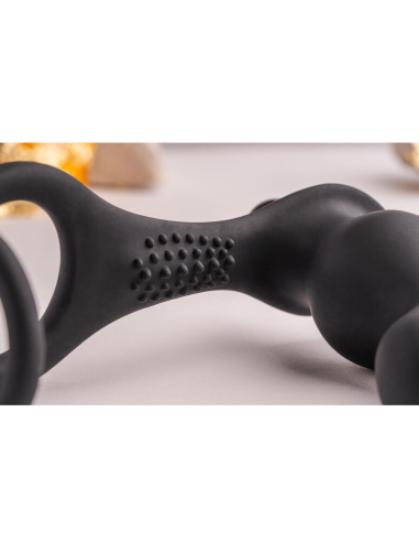 ROCKS- OFF - RO- ZEN RRO PLUG ANAL CON ANILLO VIBRADOR PARA EL PENE NEGRO