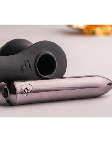 ROCKS- OFF - RO- ZEN RRO PLUG ANAL CON ANILLO VIBRADOR PARA EL PENE NEGRO