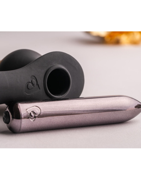 ROCKS- OFF - RO- ZEN RRO PLUG ANAL CON ANILLO VIBRADOR PARA EL PENE NEGRO