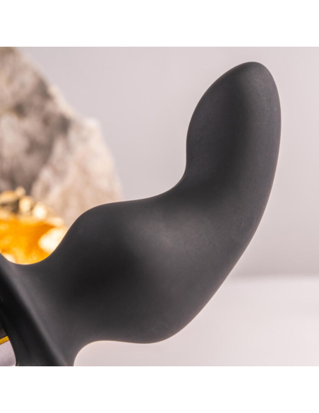 ROCKS- OFF - RO- ZEN RRO PLUG ANAL CON ANILLO VIBRADOR PARA EL PENE NEGRO