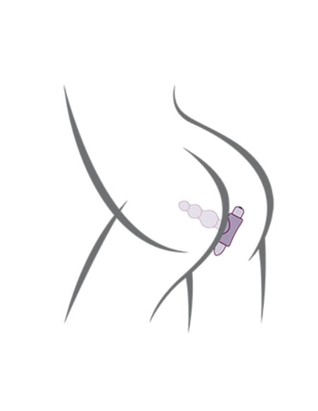 ROCKS- OFF - PETITE SENSATIONS BUBBLES PLUG ANAL VIBRADOR NEGRO