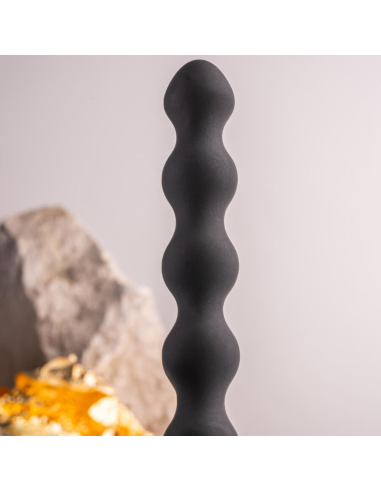 ROCKS- OFF - PETITE SENSATIONS PEARLS PLUG ANAL VIBRADOR NEGRO