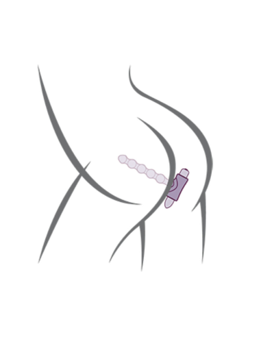 ROCKS- OFF - PETITE SENSATIONS PEARLS PLUG ANAL VIBRADOR NEGRO