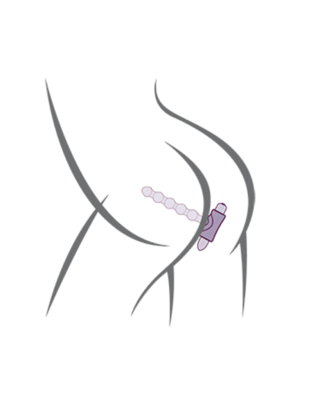 ROCKS- OFF - PETITE SENSATIONS PEARLS PLUG ANAL VIBRADOR NEGRO