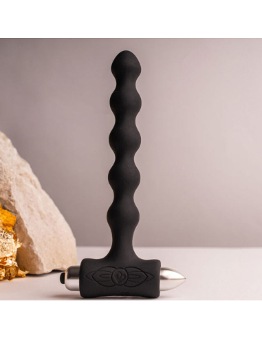 ROCKS- OFF - PETITE SENSATIONS PEARLS PLUG ANAL VIBRADOR NEGRO