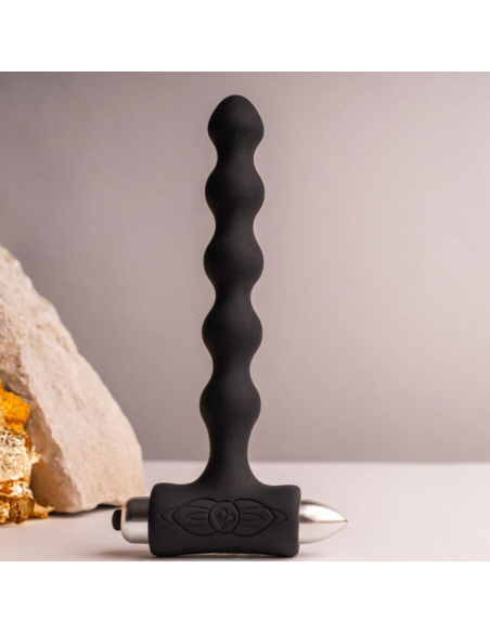 ROCKS- OFF - PETITE SENSATIONS PEARLS PLUG ANAL VIBRADOR NEGRO