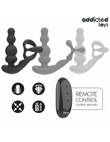 ADDICTED TOYS - MASAJEADOR PROSTÁTICO ROTATORIO CONTROL REMOTO