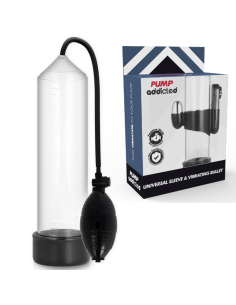 PUMP ADDICTED - BOMBA ERECCIÓN RX3 TRANSPARENTE CON VIBRADOR