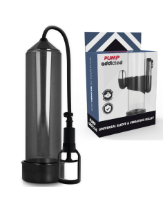 PUMP ADDICTED - BOMBA ERECCIÓN RX7 NEGRO CON VIBRADOR