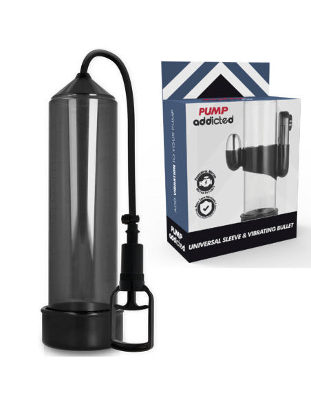 PUMP ADDICTED - BOMBA ERECCIÓN RX7 NEGRO CON VIBRADOR