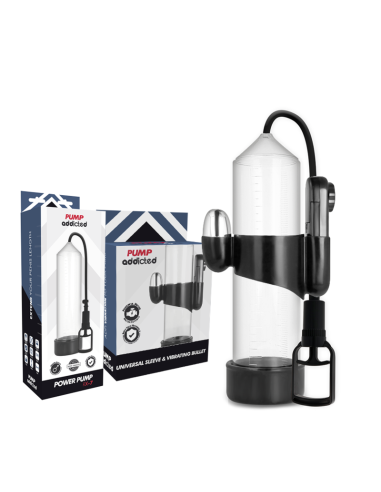 PUMP ADDICTED - BOMBA ERECCIÓN RX7 TRANSPARENTE CON VIBRADOR
