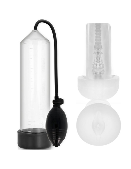 PUMP ADDICTED - RX3 BOMBA ERECCIÓN CLEAR CON MASTURBADOR